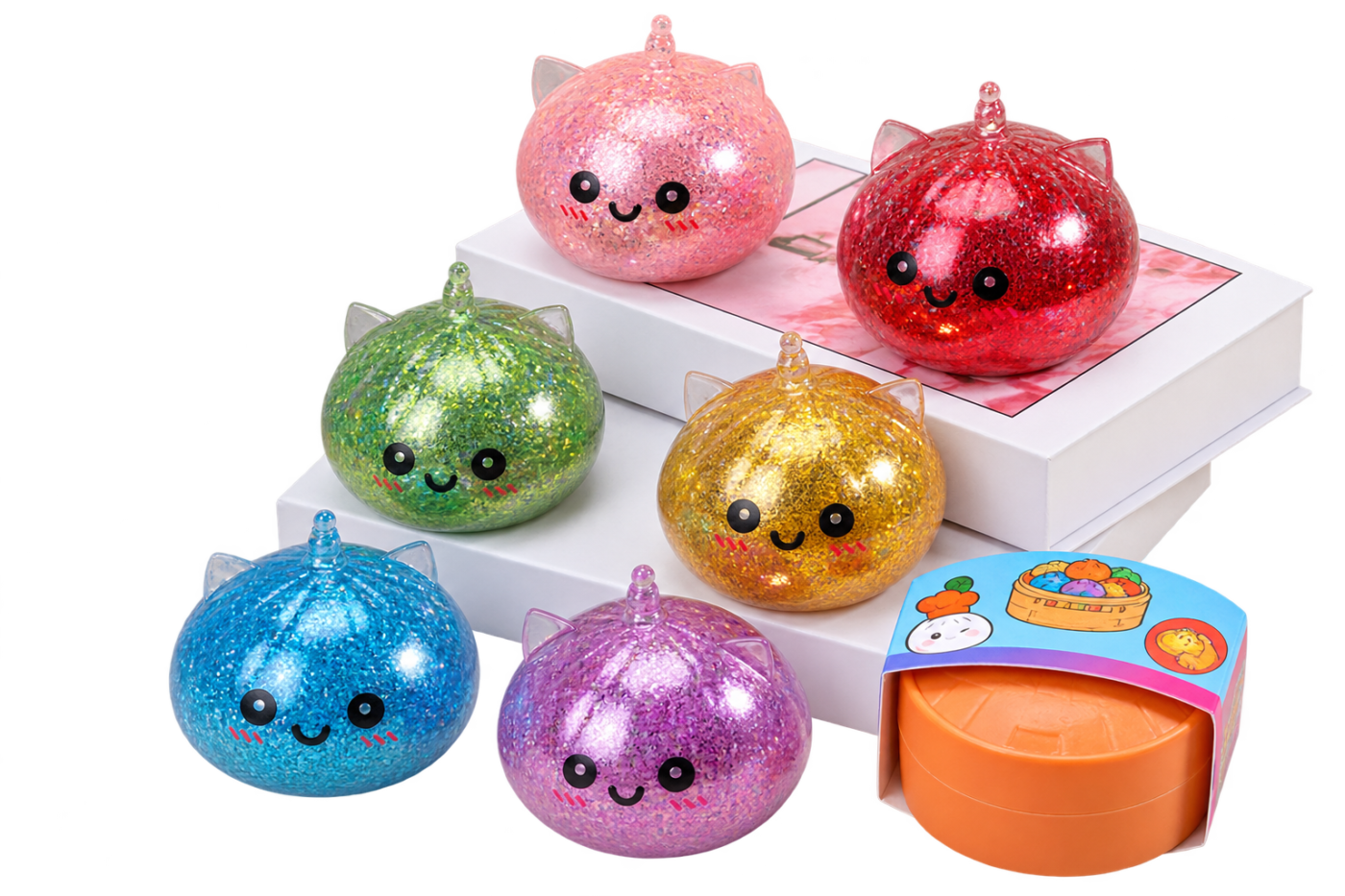 Unicorn Glitter Dumpling Squishy
