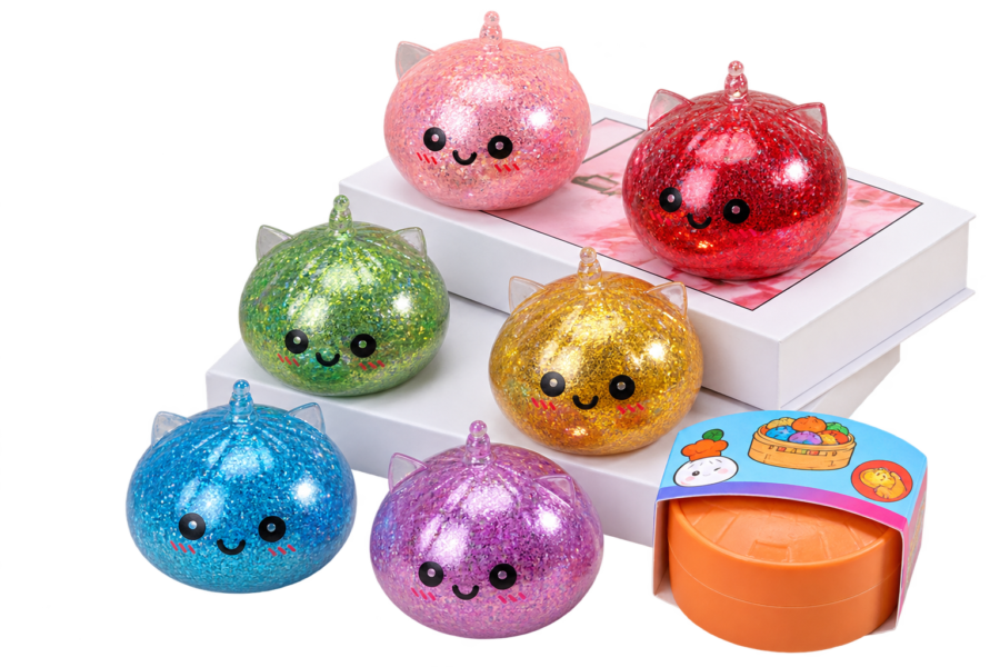 Unicorn Glitter Dumpling Squishy