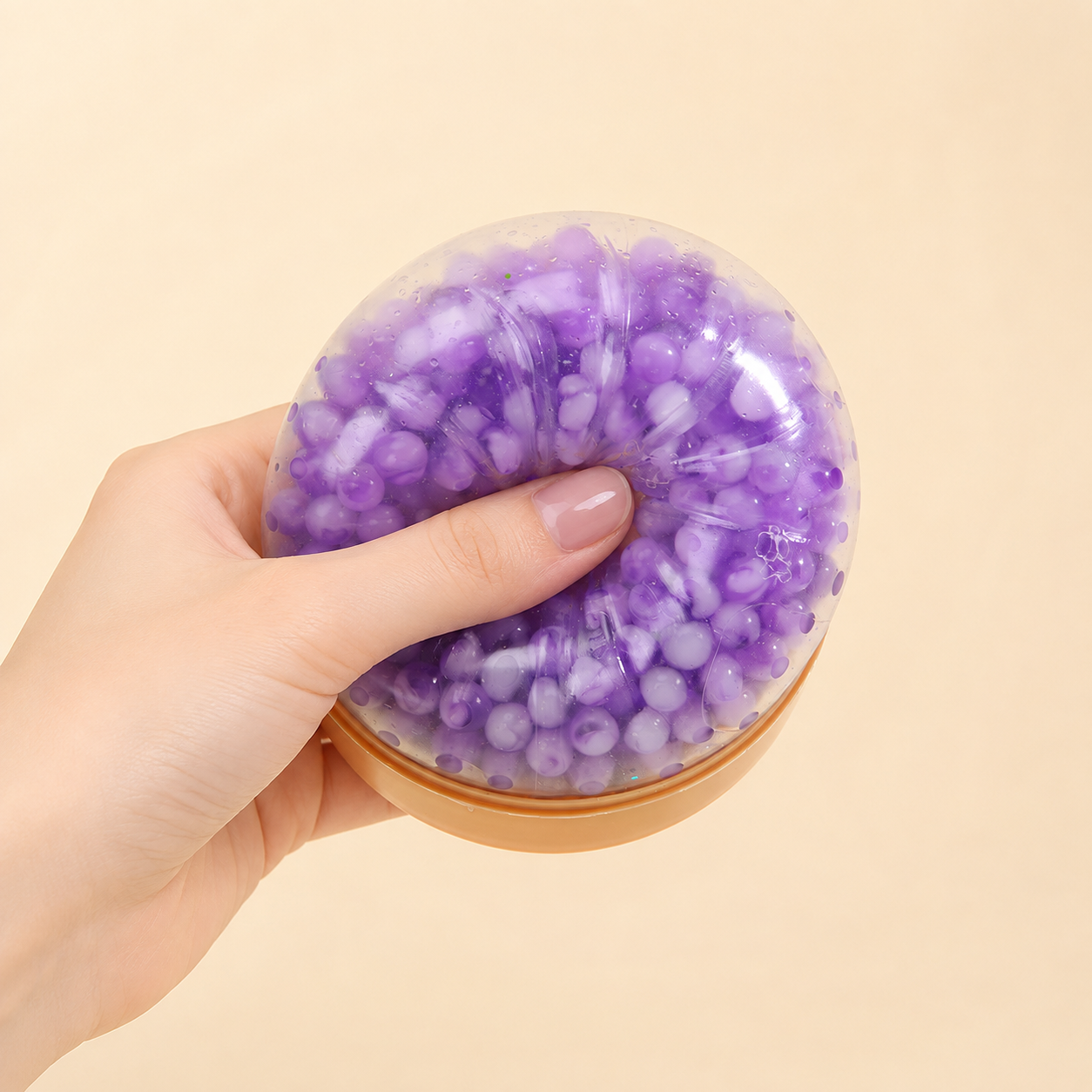 Clear Bead-Filled Dumpling Squishy view 3