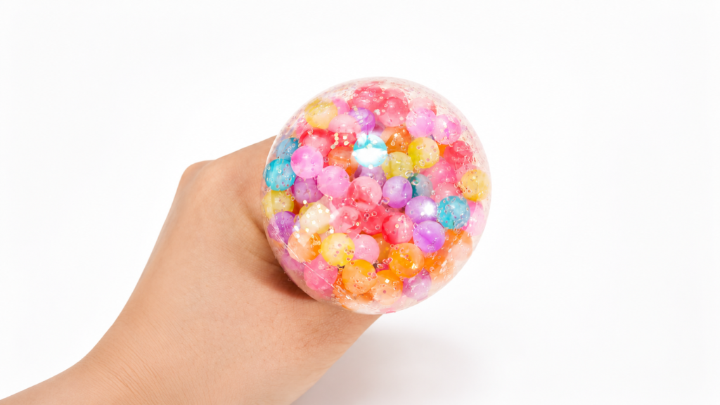 Squeeze toy softness and rebound with colorful bead filling