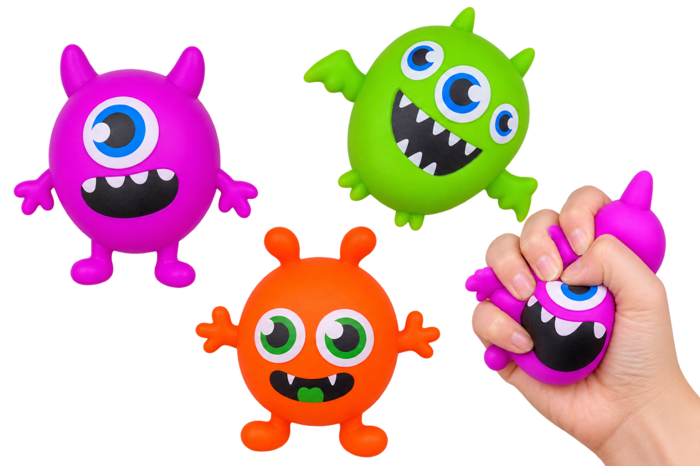 Funny Face Flour-Filled Monster Squishy