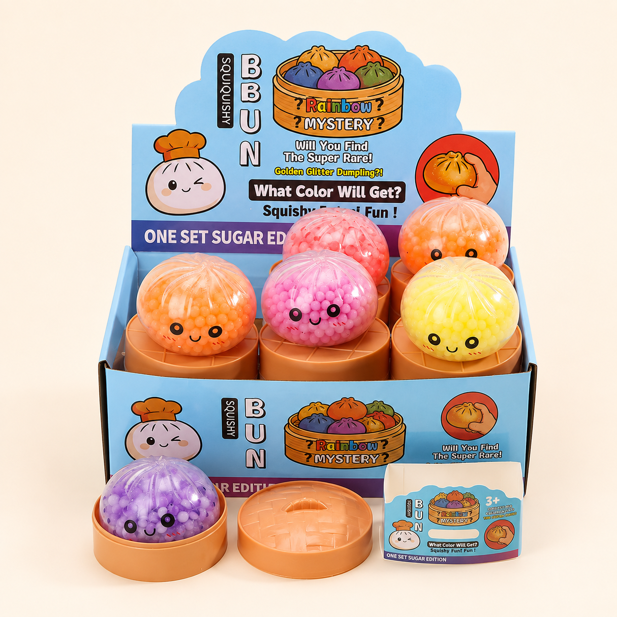 Clear Bead-Filled Dumpling Squishy