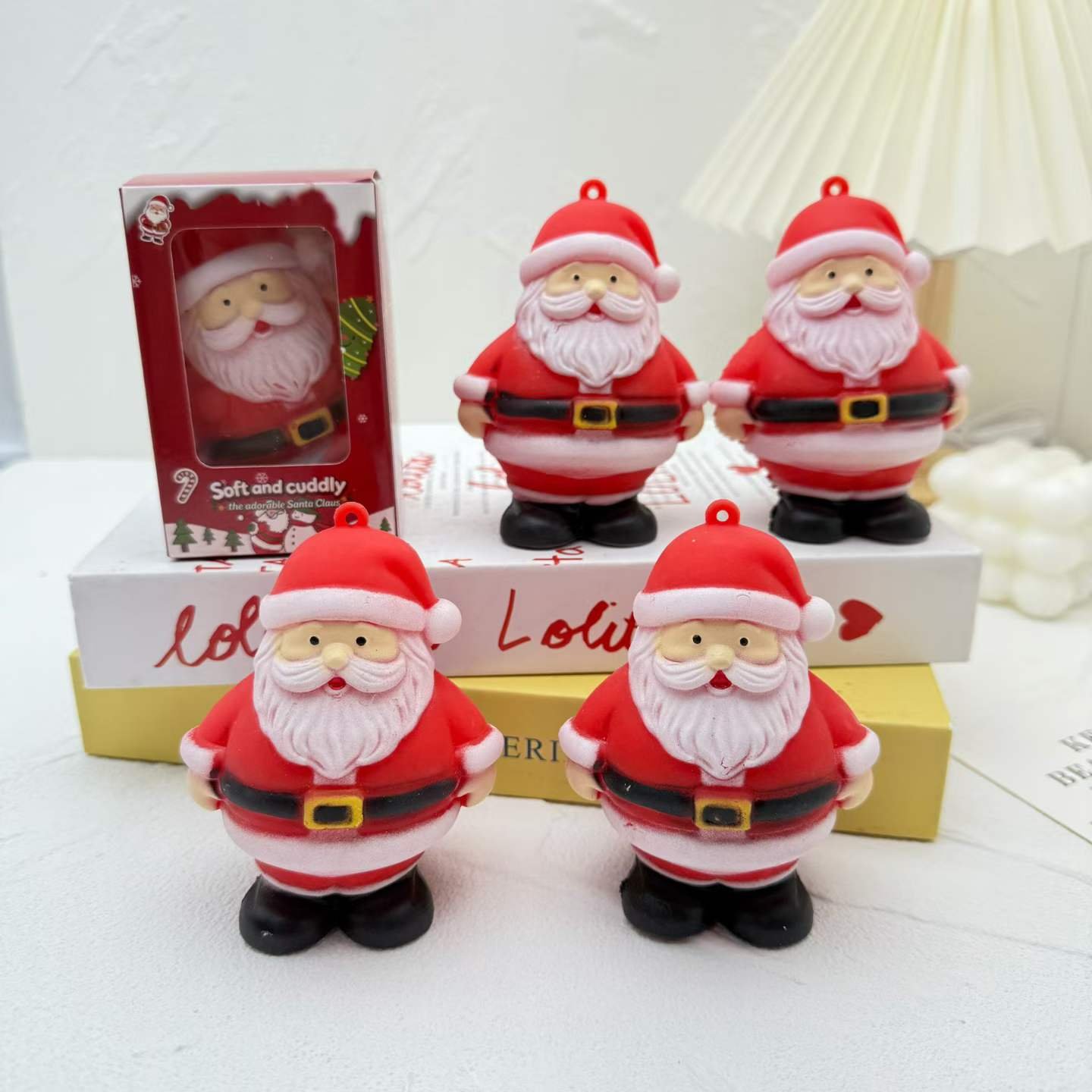 Christmas Santa squishy toys for seasonal retail and gift assortments