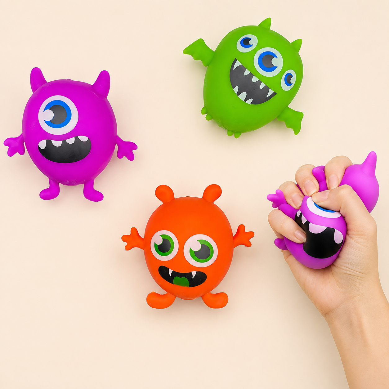 Funny Face Flour-Filled Monster Squishy