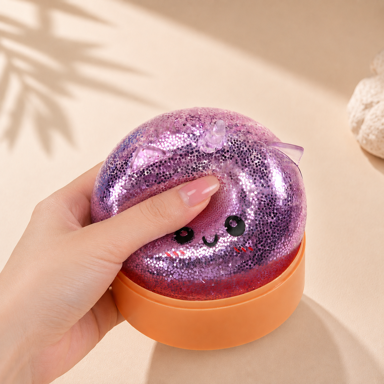 Unicorn Glitter Dumpling Squishy view 3