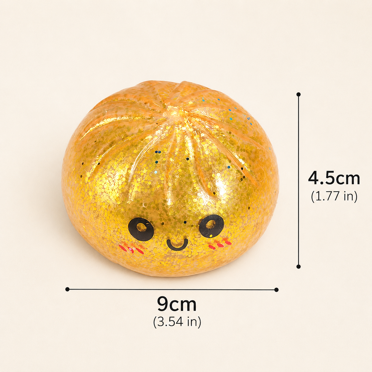 Rainbow Glitter Bead Dumpling Squishy view 6