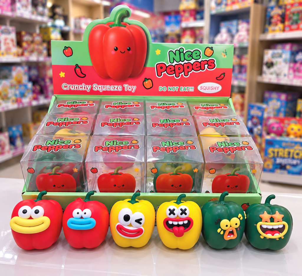 Impulse toys in a colorful display-ready retail assortment