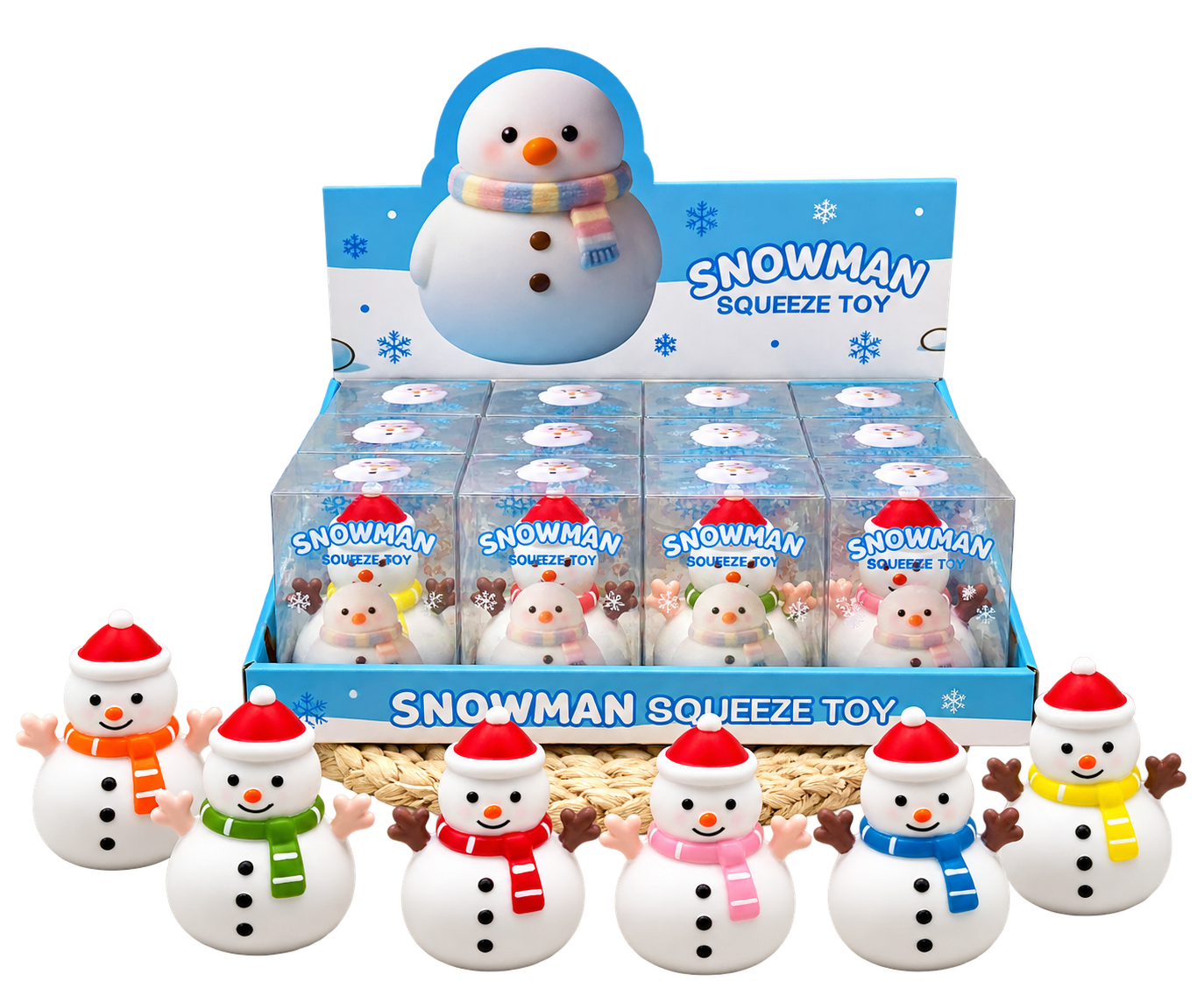 Christmas Squishy Toy Collection – Snowman & Santa Claus