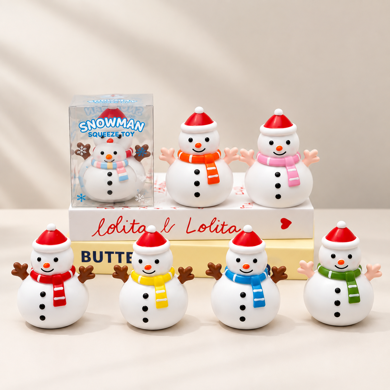 Christmas Squishy Toy Collection – Snowman & Santa Claus view 2