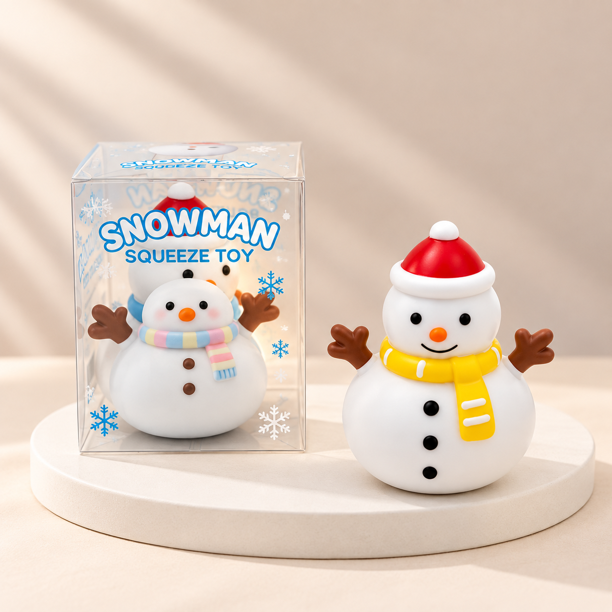 Christmas Squishy Toy Collection – Snowman & Santa Claus view 3