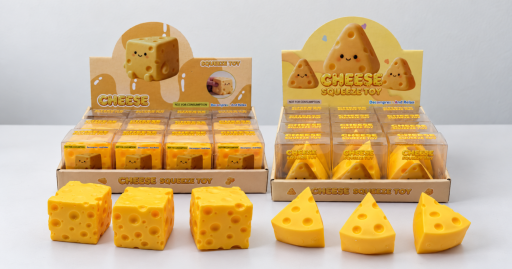 Bulk event giveaway toys in individual packaging and display boxes