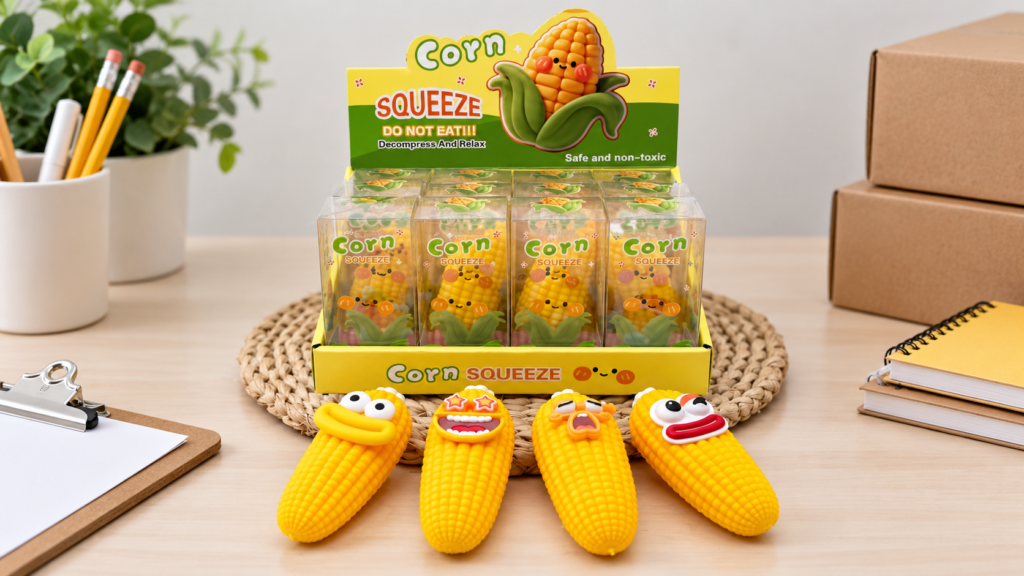 Bulk fidget toys for schools displayed with individual packaging for buyer review