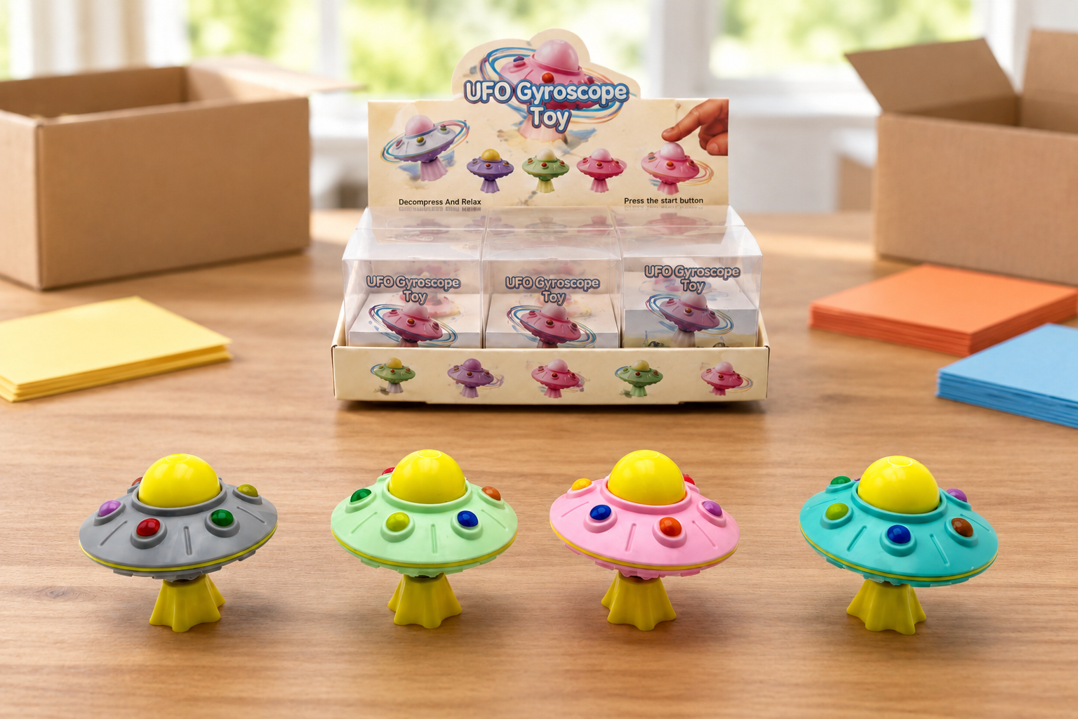 Summer camp prizes in bulk sorted by color for camp events and cabin activities